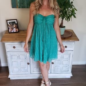Green Express polkadot dress